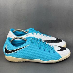 Nike Hypervenom Phelon III IC Soccer Shoes Sky Blue White Black men’s size 12